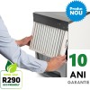 Dezumidificator si purificator profesional Woods LD24 filtru particule SMF, capacitate 12 litri/zi, higrostat incorporat, carcasa metalica, 10 ani garantie